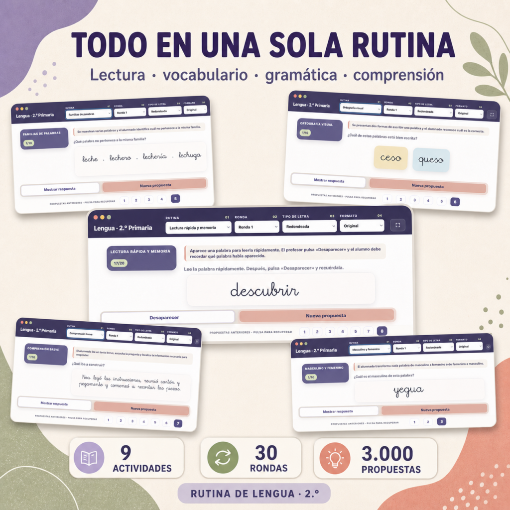 RUTINA LENGUA 2º PRIMARIA