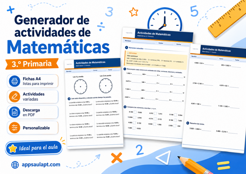 CUADERNO DE MATES PARA 3º