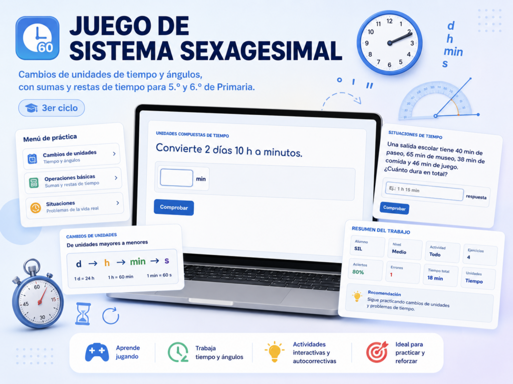 JUEGO SISTEMA SEXAGESIMAL