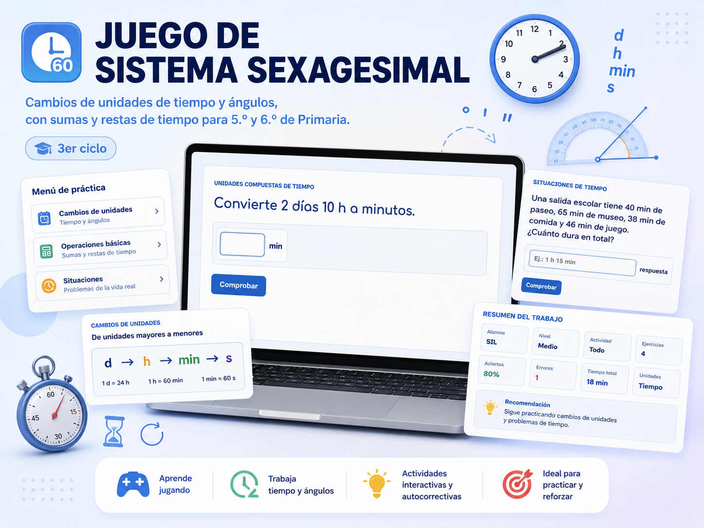 JUEGO SISTEMA SEXAGESIMAL