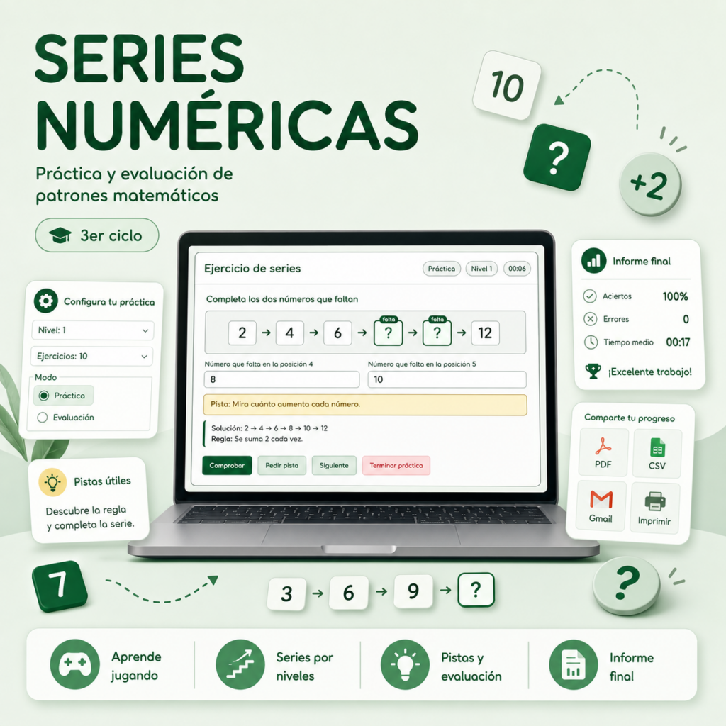 JUEGO SERIES NUMÉRICAS