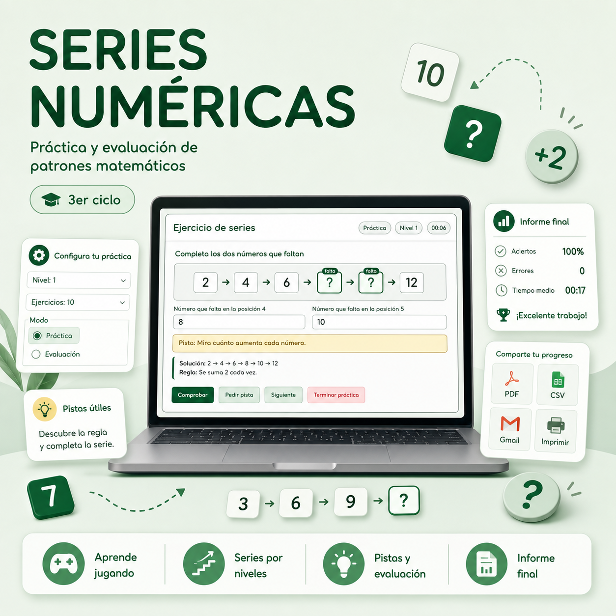 JUEGO SERIES NUMÉRICAS