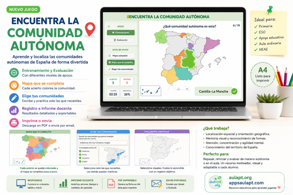 LOCALIZA: COMUNIDADES AUTÓNOMAS DE ESPAÑA
