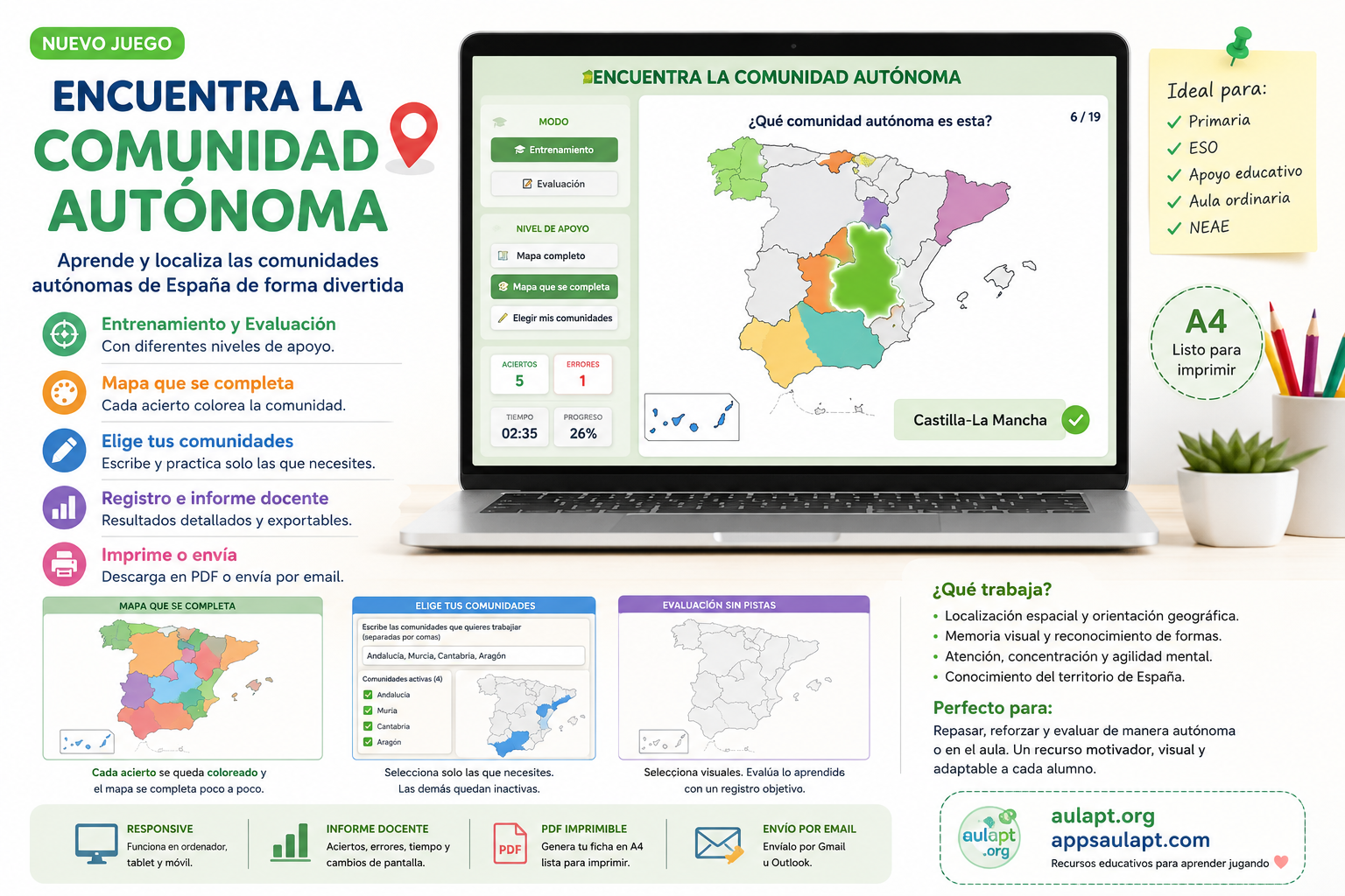 LOCALIZA: COMUNIDADES AUTÓNOMAS DE ESPAÑA