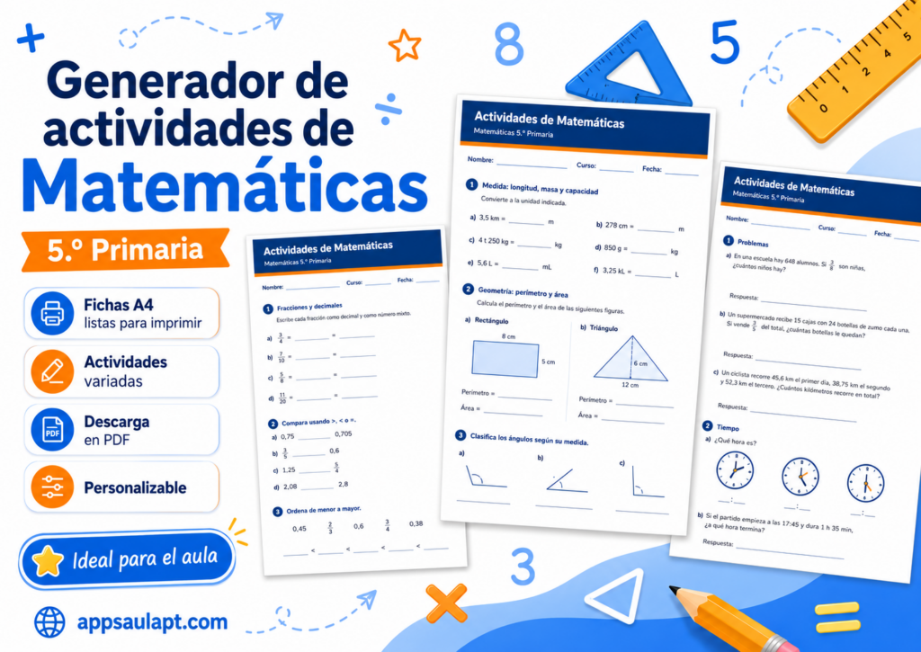 CUADERNO DE MATES PARA 5º