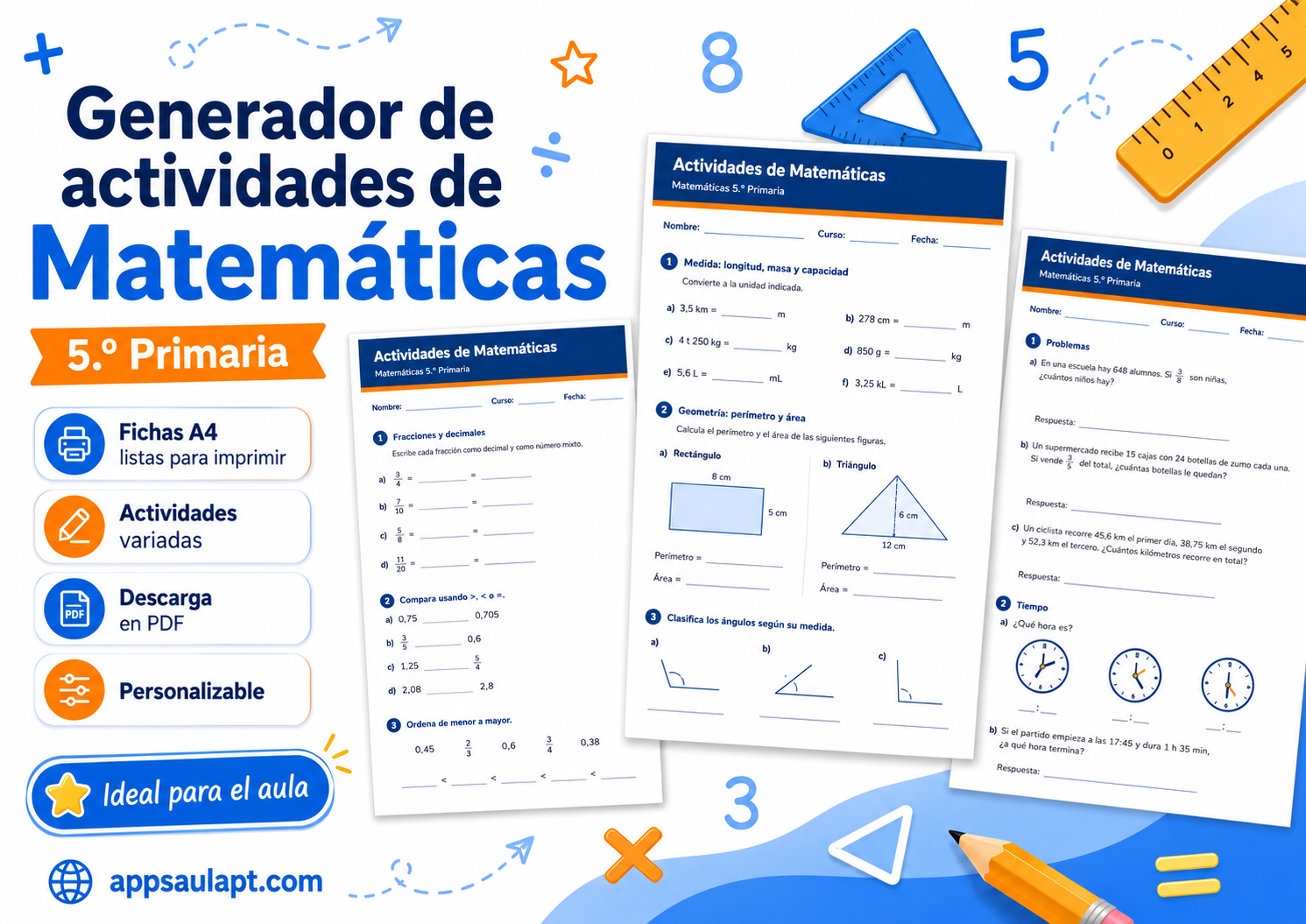 CUADERNO DE MATES PARA 5º