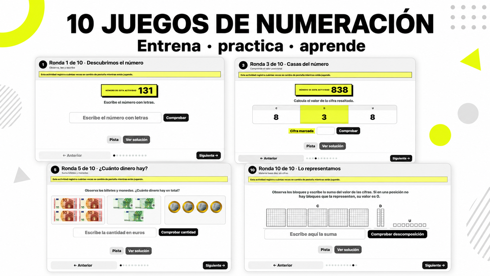 JUEGO RUTINA NUMERACIÓN