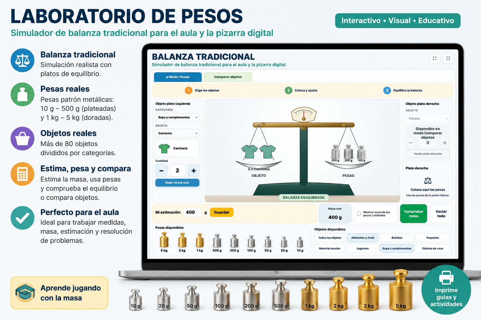 EXPERIMENTAMOS CON LOS PESOS