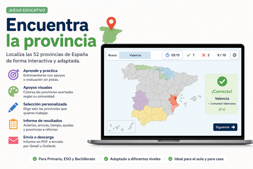 LOCALIZA: PROVINCIAS DE ESPAÑA