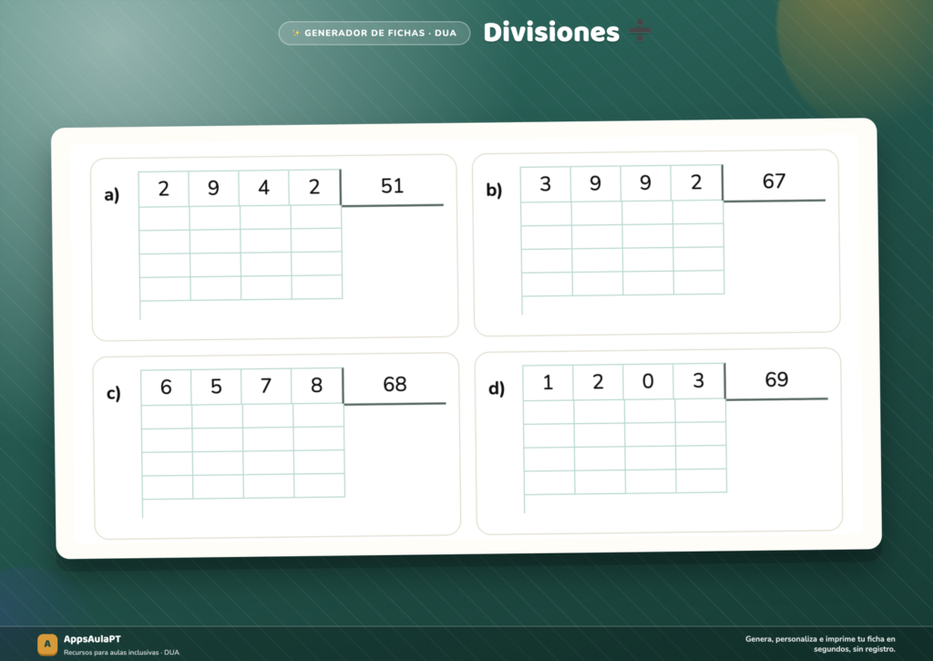 DIVISIONES EN CUADRÍCULA