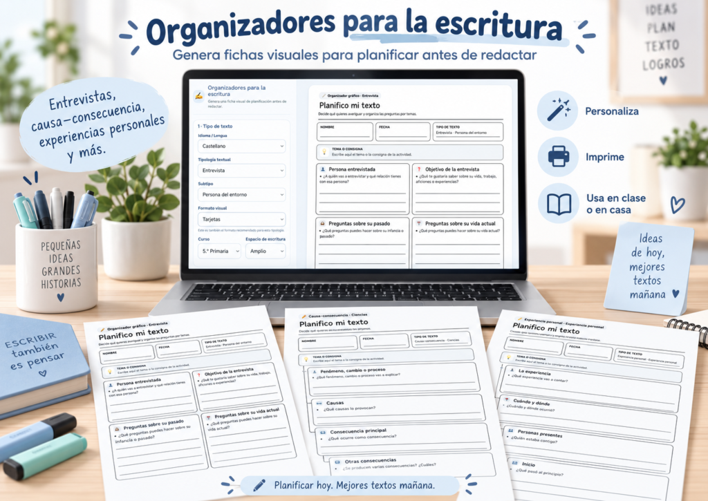 GENERADOR DE ORGANIZADORES GRÁFICOS PARA LA ESCRITURA