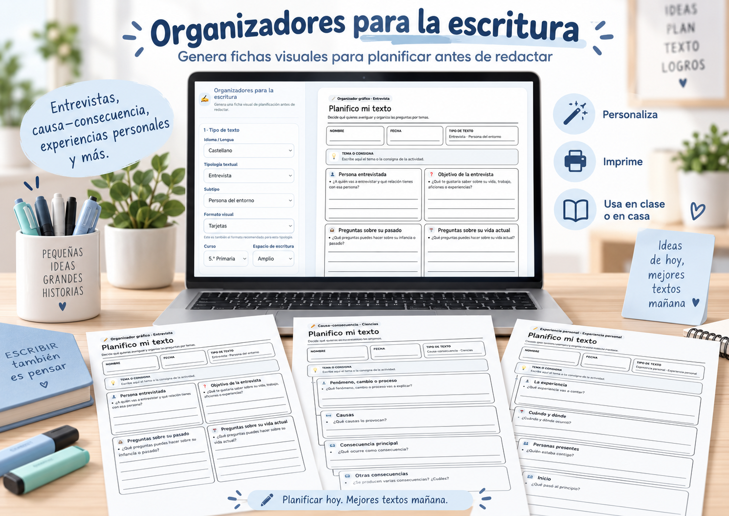 GENERADOR DE ORGANIZADORES GRÁFICOS PARA LA ESCRITURA
