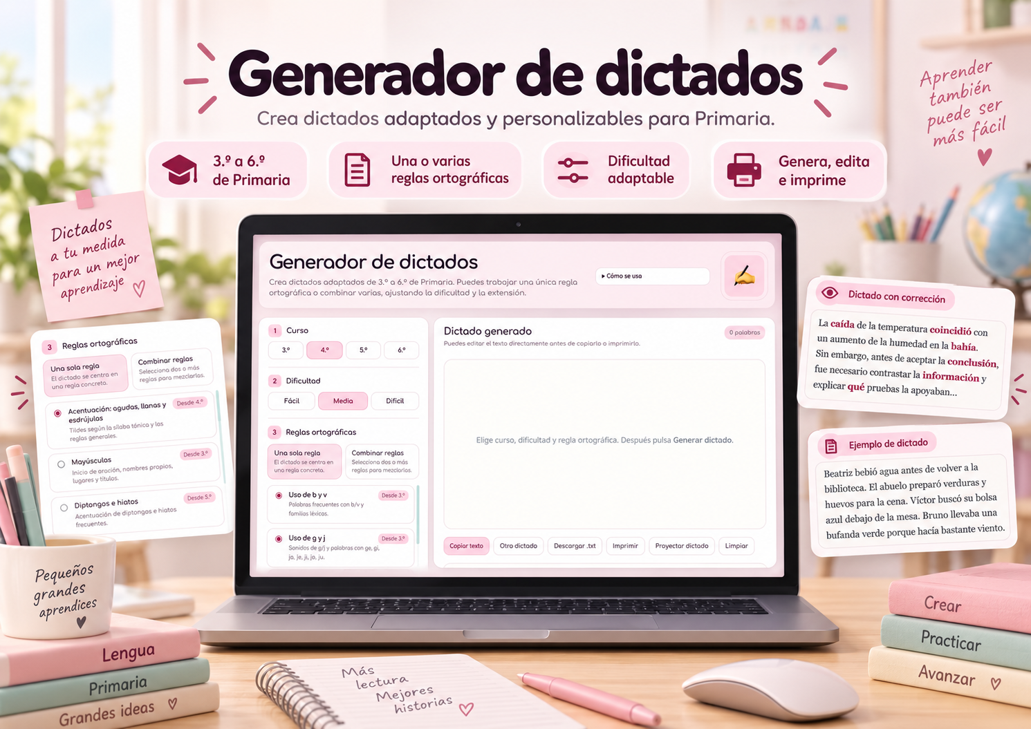 GENERADOR DE DICTADOS PARA PRIMARIA