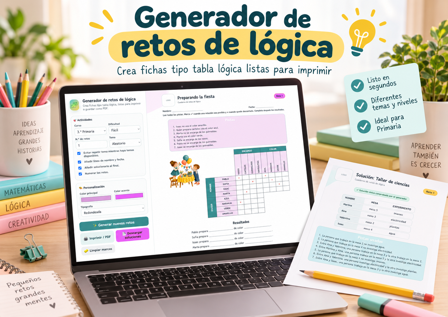 GENERADOR DE RETOS DE LÓGICA