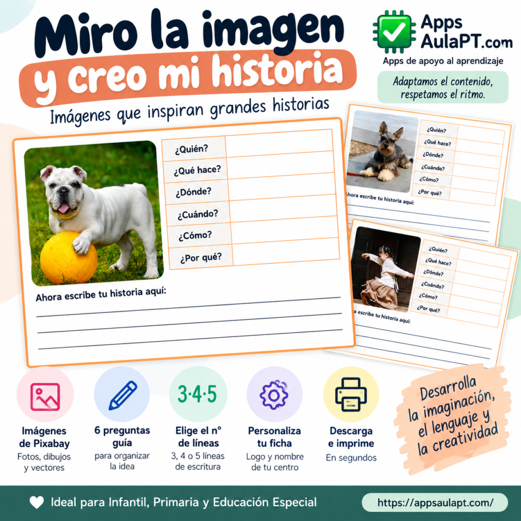 FICHAS DE EXPRESIÓN ESCRITA CON IMÁGENES Y PREGUNTAS GUÍA