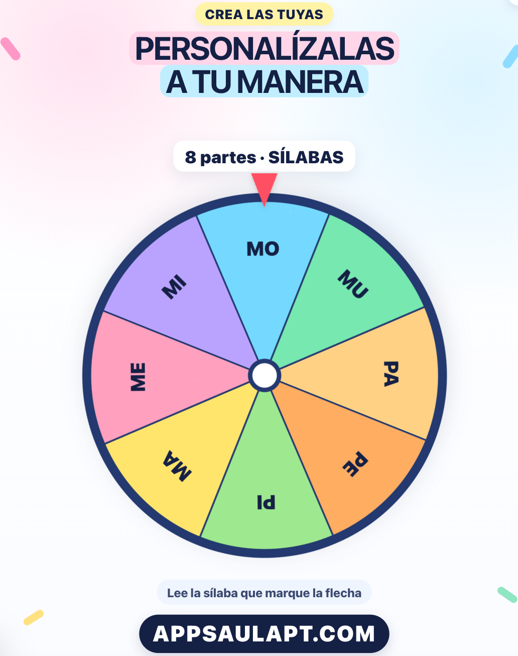 IMPRIMIBLE + PROYECTABLE DE RUEDAS PERSONALIZADAS