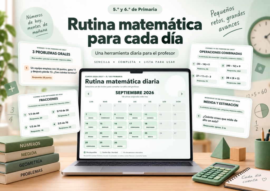 RUTINA MATEMÁTICA 5º Y 6º PRIMARIA