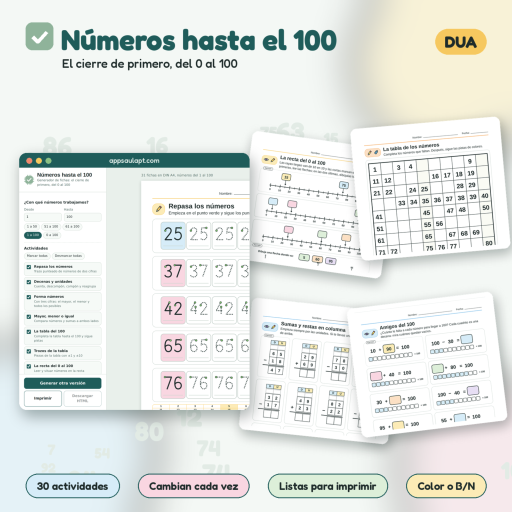 NÚMEROS HASTA EL 100