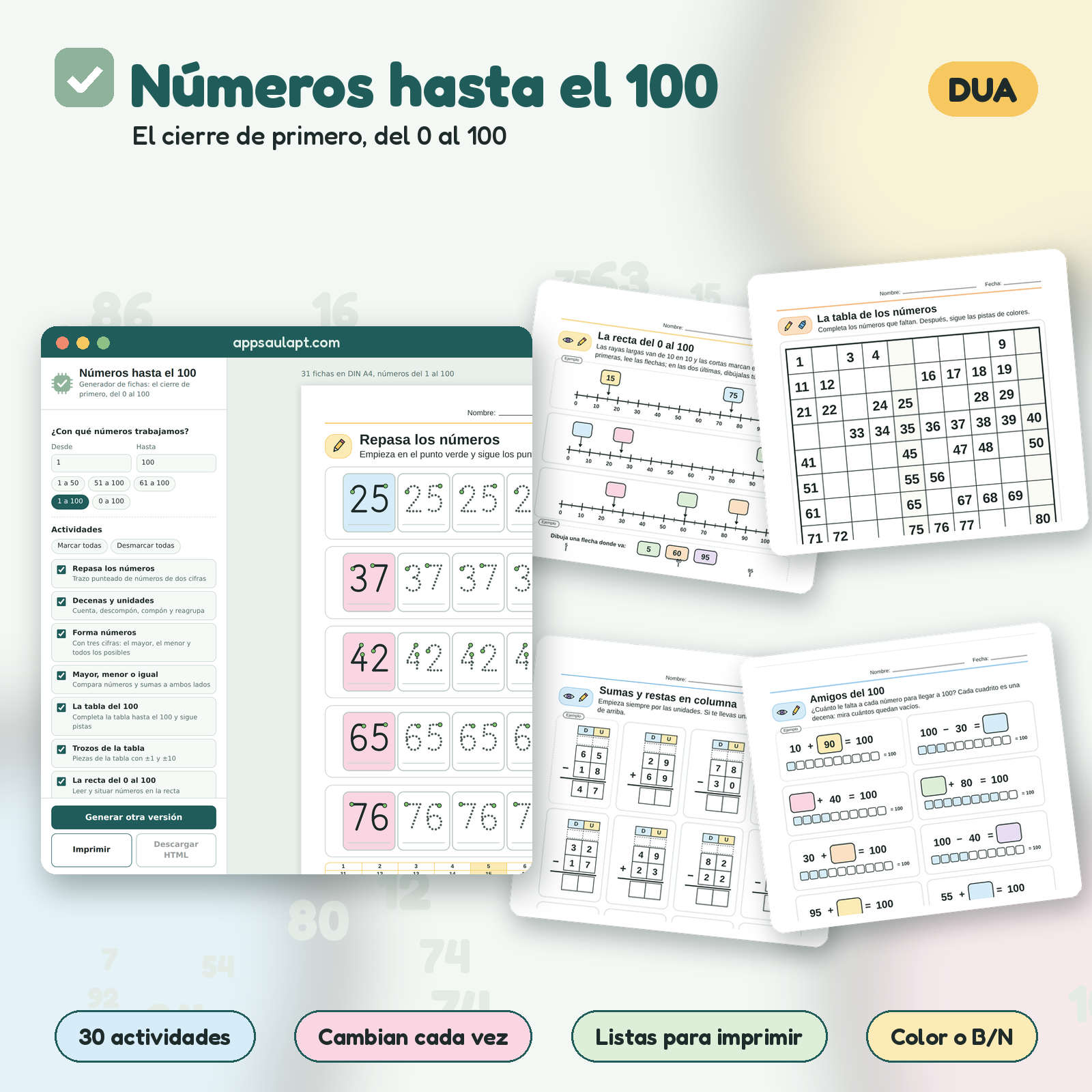 NÚMEROS HASTA EL 100