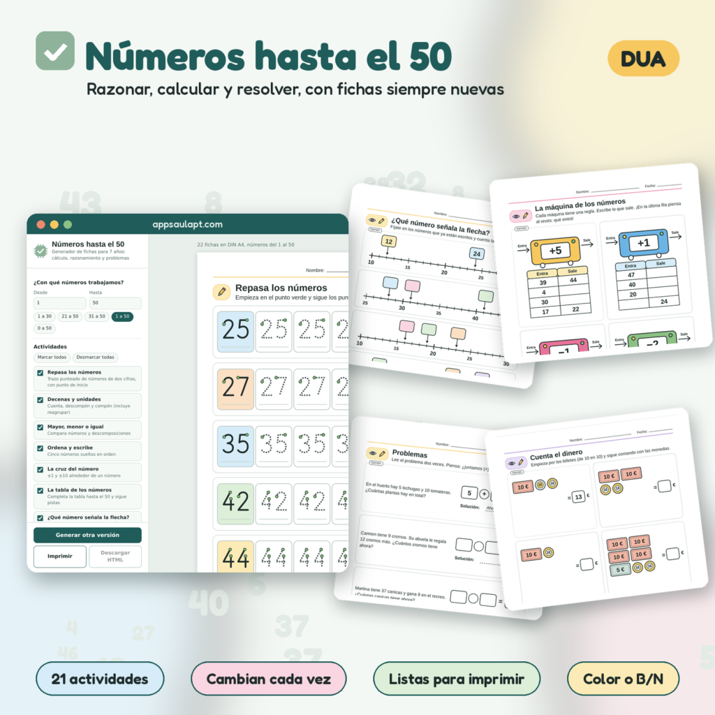 NÚMEROS HASTA EL 50