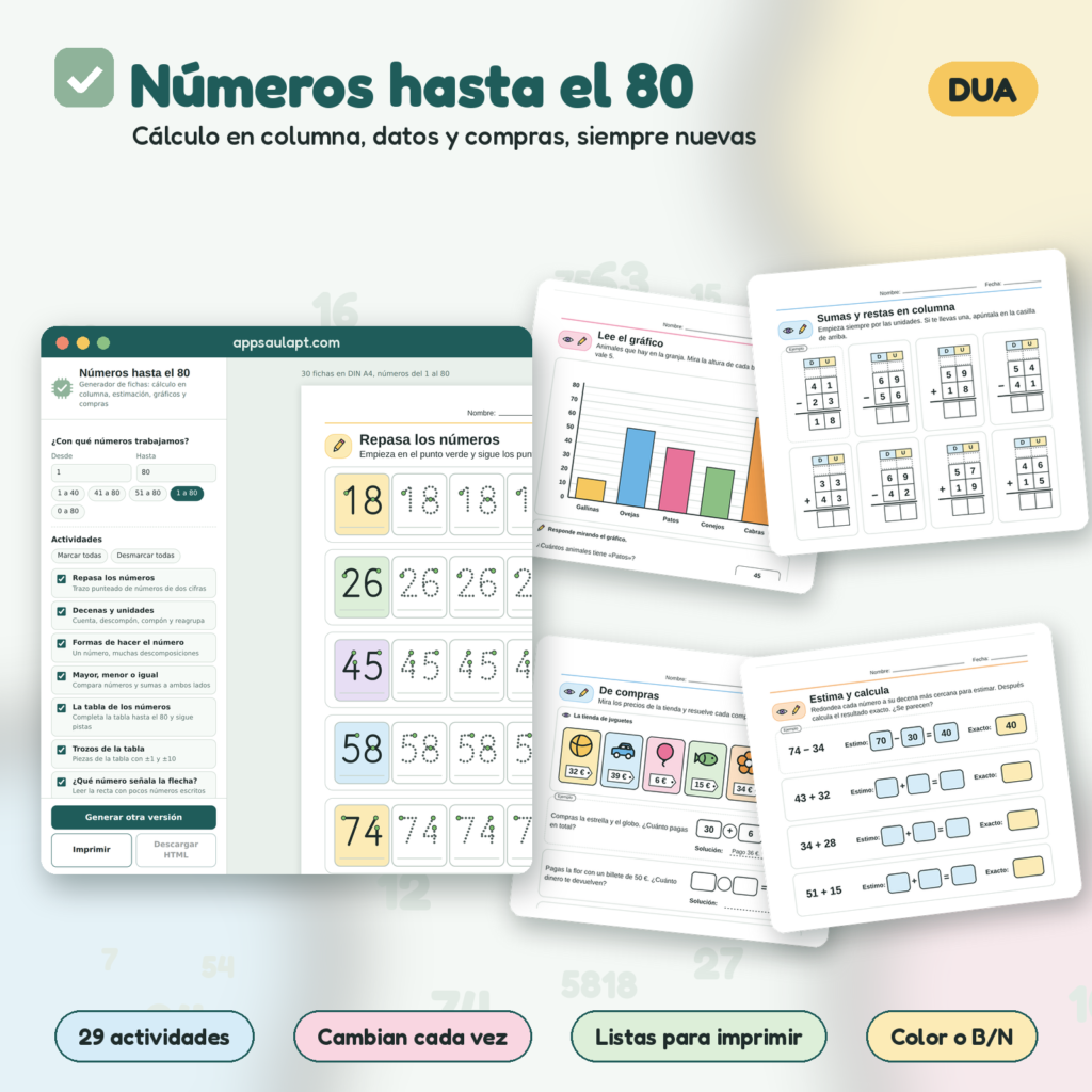 NÚMEROS HASTA EL 80