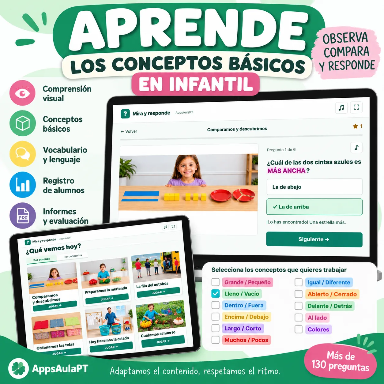APRENDO LOS CONCEPTOS BÁSICOS EN INFANTIL