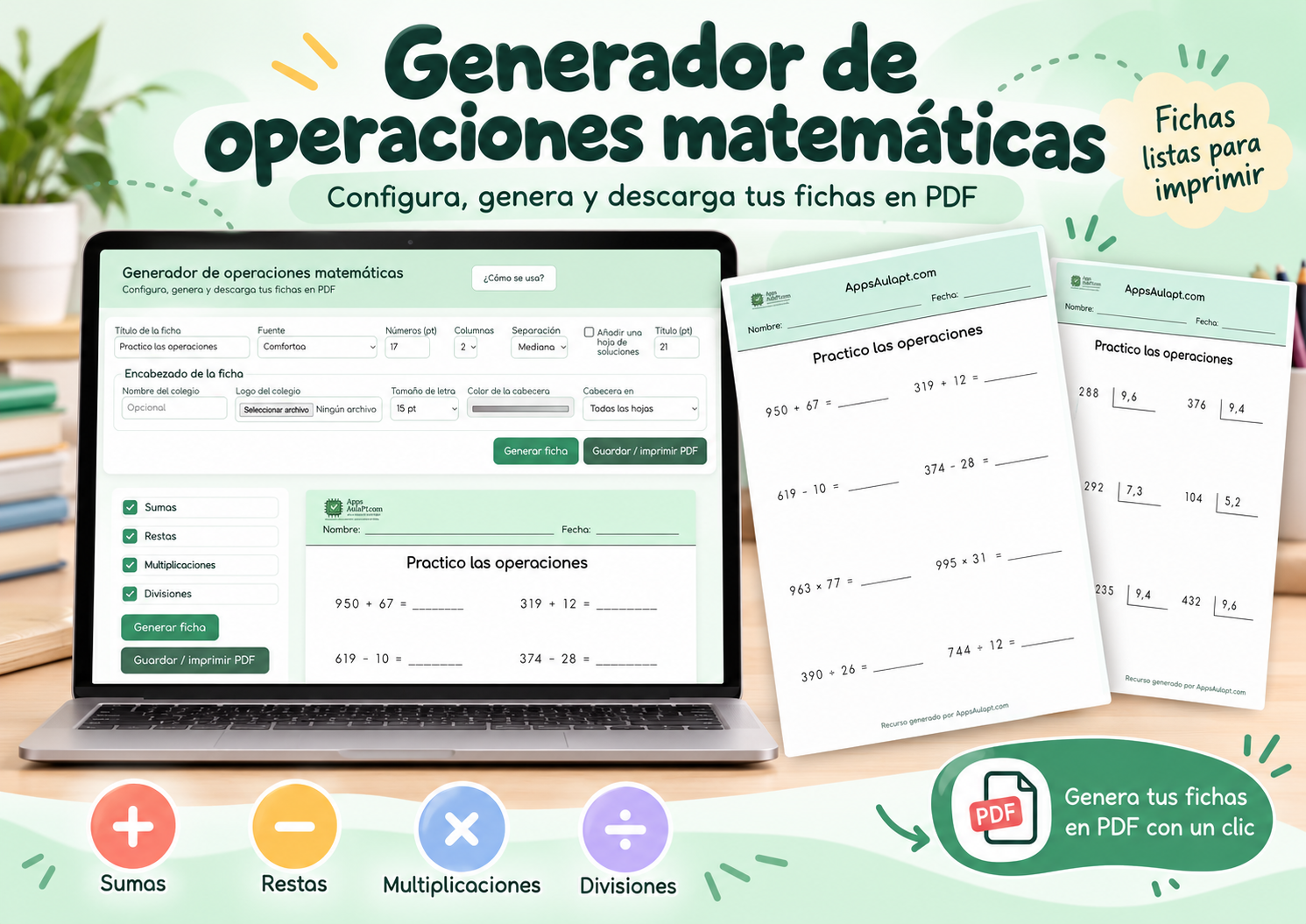 GENERADOR DE OPERACIONES MATEMÁTICAS