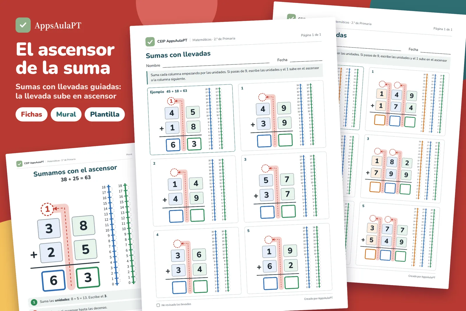 SUMAS CON LLEVADAS – EL ASCENSOR DE LA SUMA