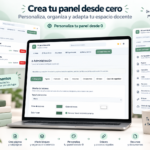 Panel de trabajo docente práctico para profesores