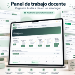 Panel de trabajo docente práctico para profesores